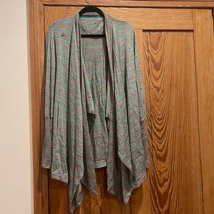 Icebreaker merino wool convertible sweater with stripes M